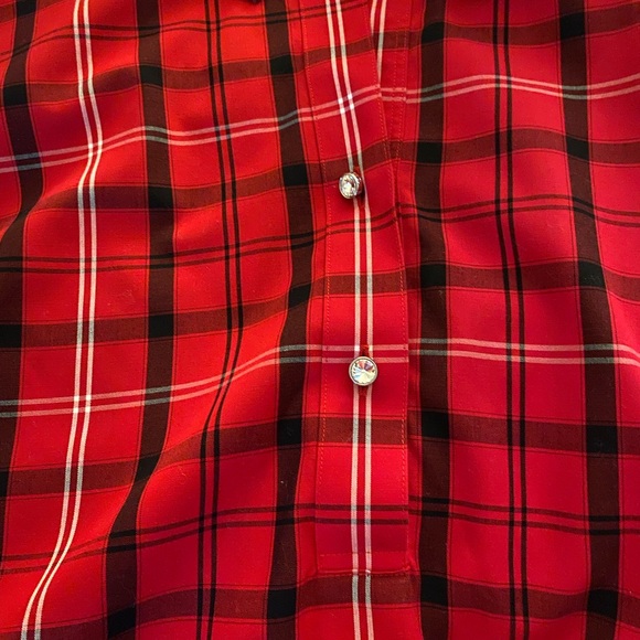 Red Plaid Men's Shirt - Picture 4 of 7